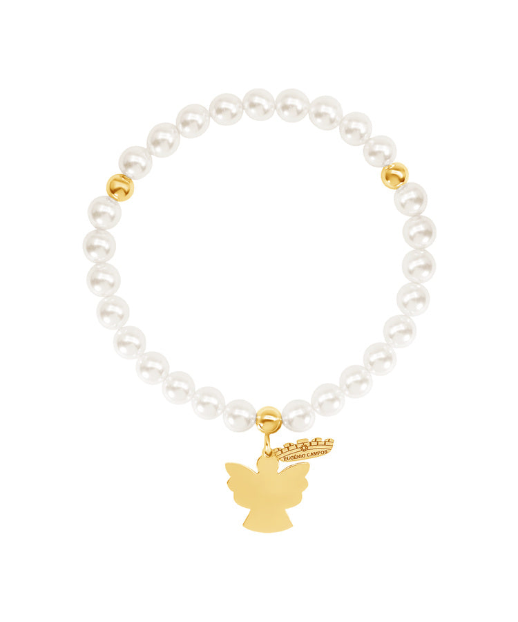 Pulseira Guardian Angel com Pérolas Eugénio Campos