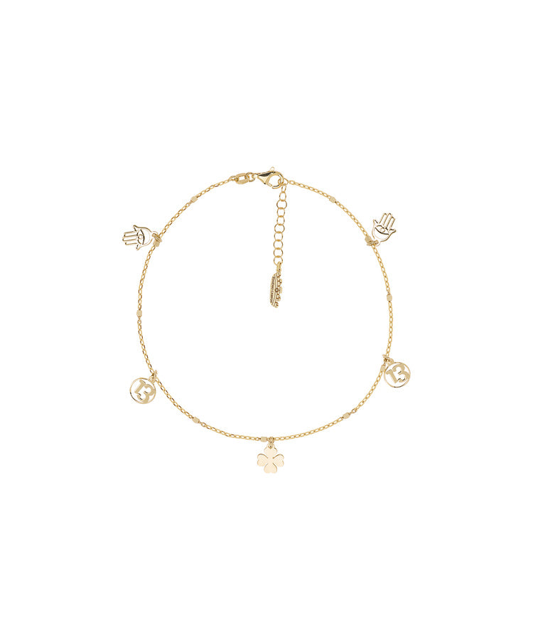 Pulseira Lucky Charms Dourado Eugénio Campos