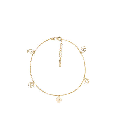 Pulseira Lucky Charms Dourado Eugénio Campos