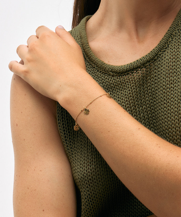Pulseira Lucky Charms Dourado Eugénio Campos
