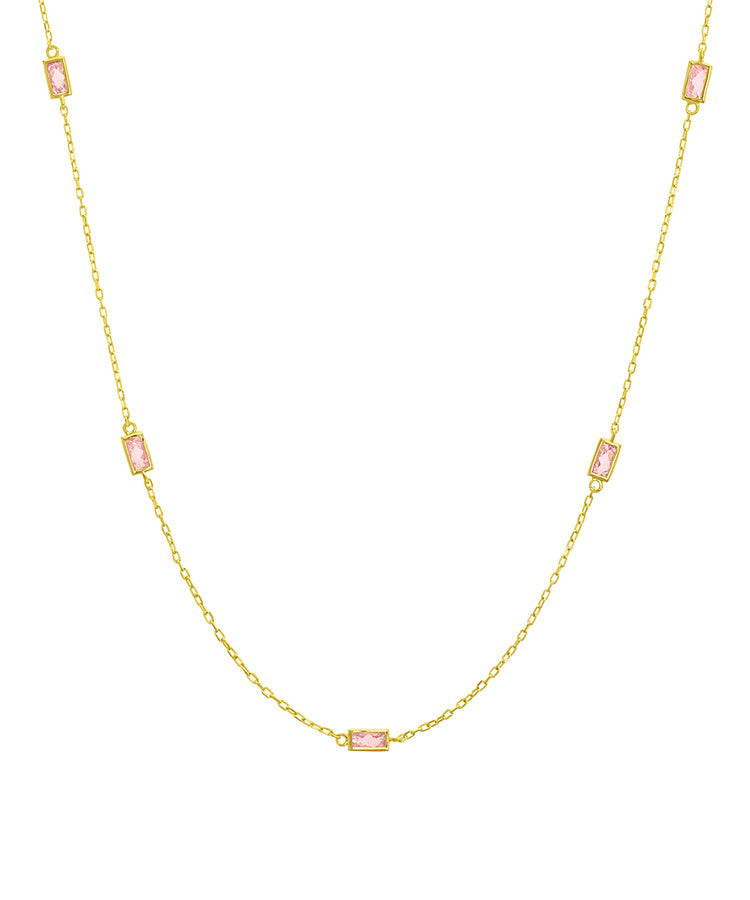 Colar Baguette Pink Eugénio Campos