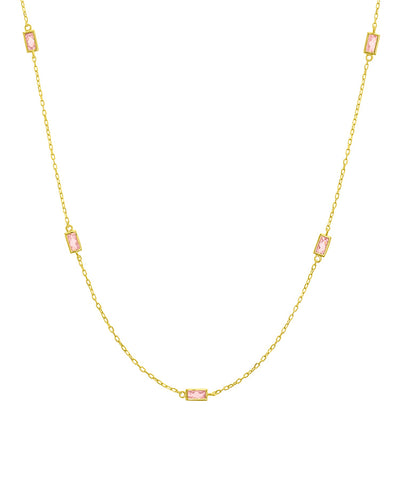 Colar Baguette Pink Eugénio Campos