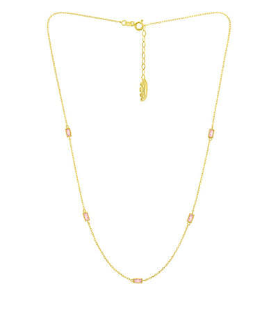 Colar Baguette Pink Eugénio Campos