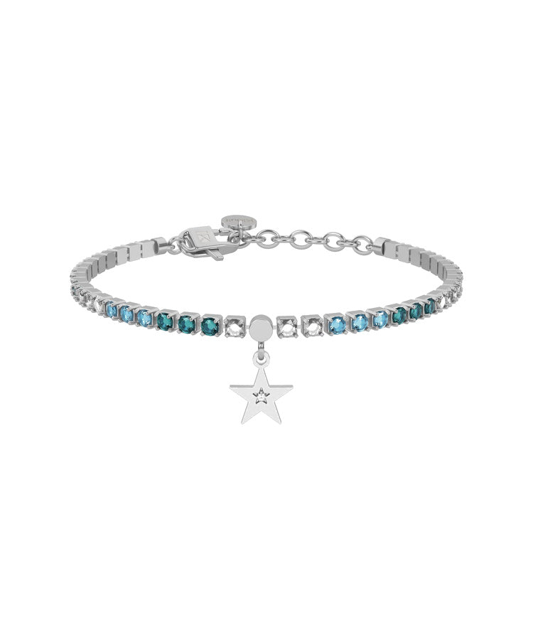 Pulseira tennis azul com estrela Kidult