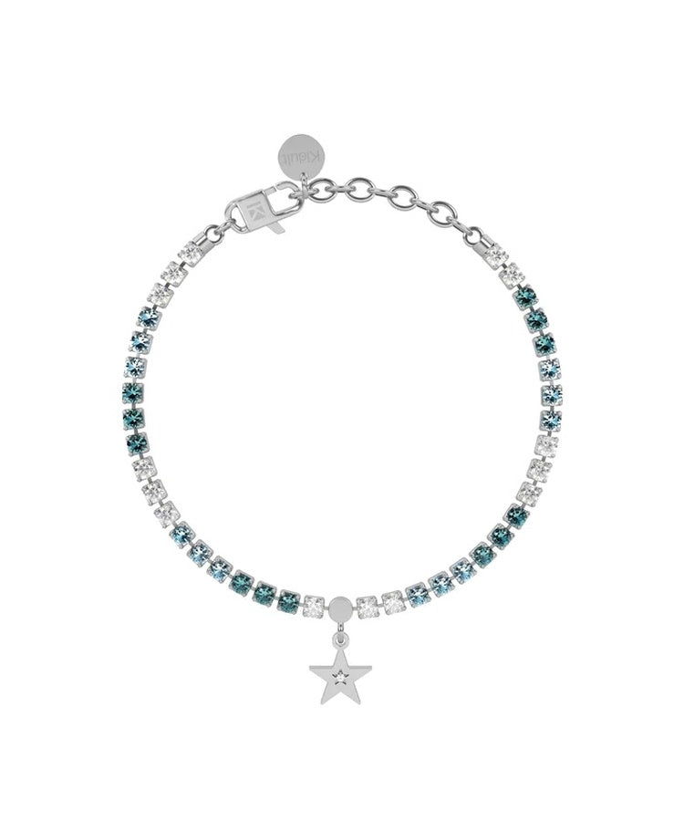 Pulseira tennis azul com estrela