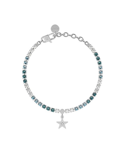 Pulseira tennis azul com estrela