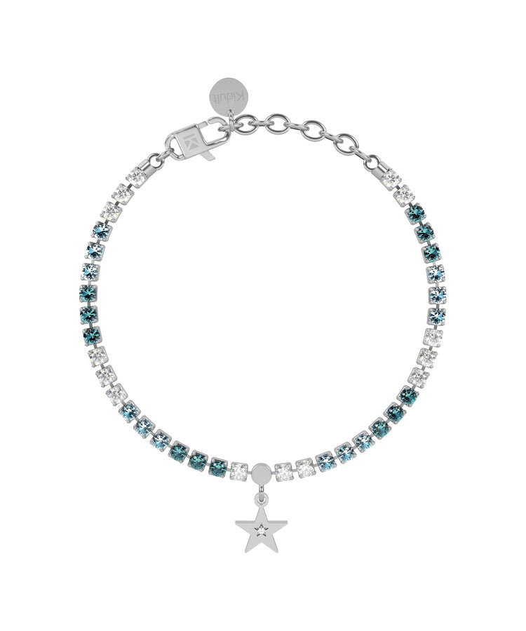 Pulseira tennis azul com estrela Kidult