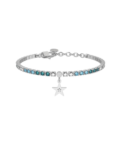 Pulseira tennis azul com estrela Kidult