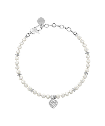 Pulseira Kidult com Pérolas e Coração