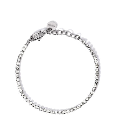Pulseira tennis com cristais brancos