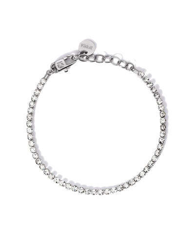 Pulseira tennis com cristais brancos Kidult