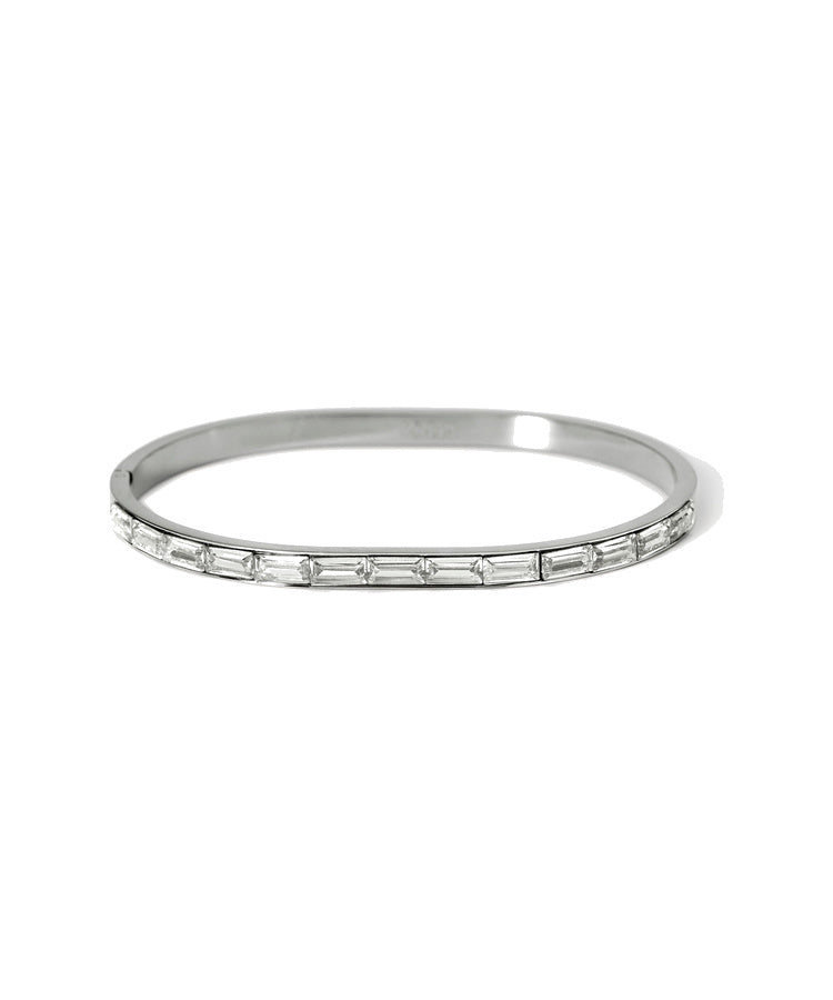 Pulseira rígida em aço e zircónias Kidult