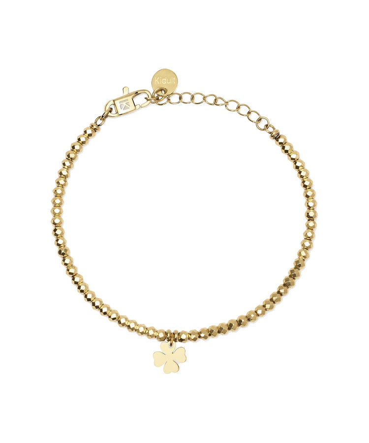Pulseira Kidult com Trevo de Quatro Folhas