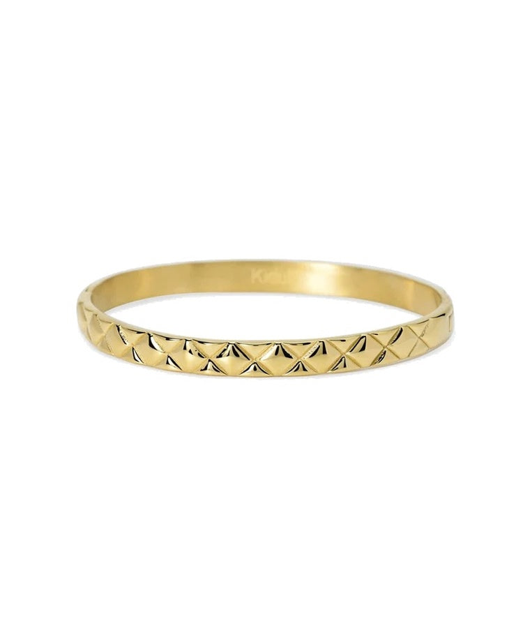 Bracelete Matelassé em aço dourado