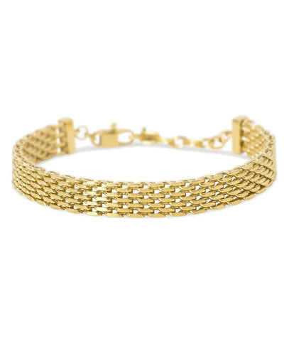 Pulseira dourada ajustável com corrente em malha Kidult