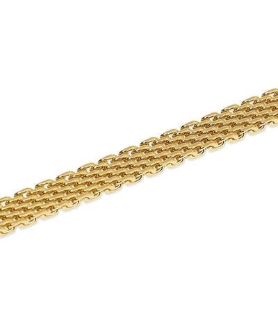 Pulseira dourada ajustável com corrente em malha Kidult