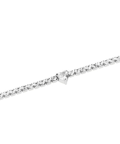 Pulseira Kidult Tennis em Aço com Coração em Zircónia