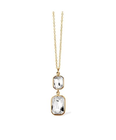 Choker dourado com cristais pendentes