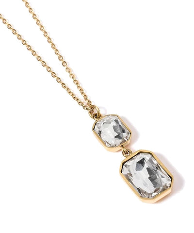Choker dourado com cristais pendentes Kidult