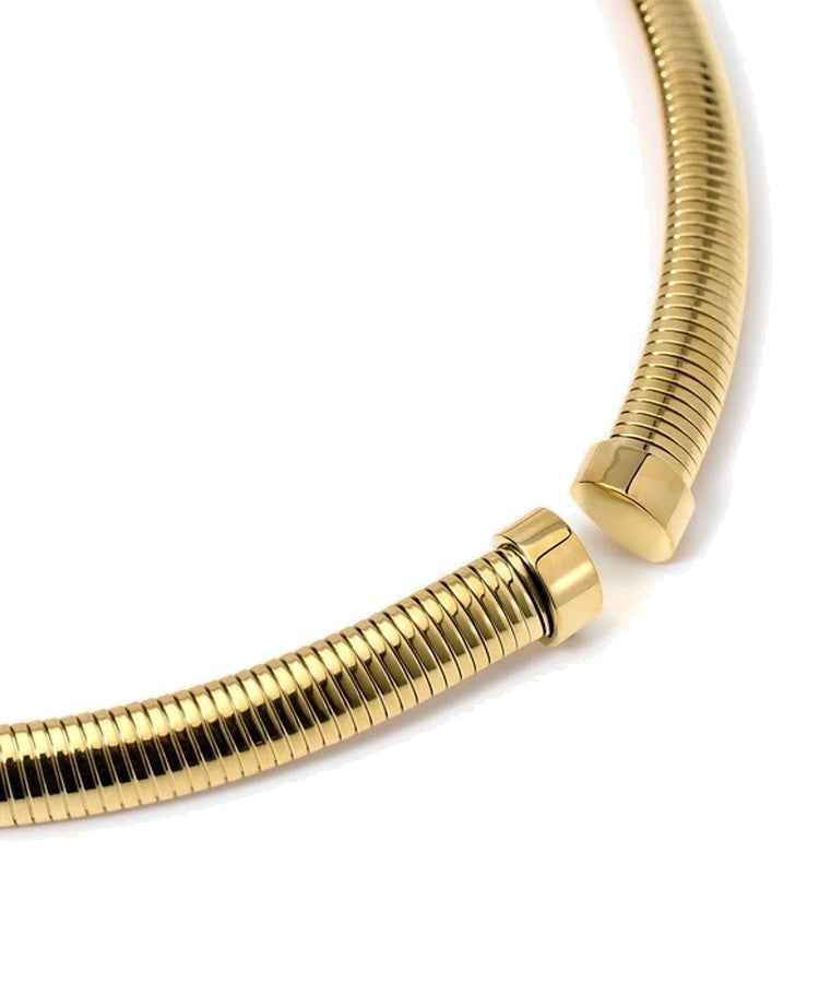 Choker tubogás em aço dourado Kidult