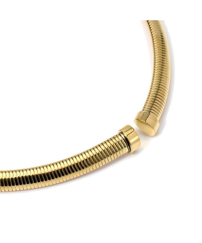 Choker tubogás em aço dourado
