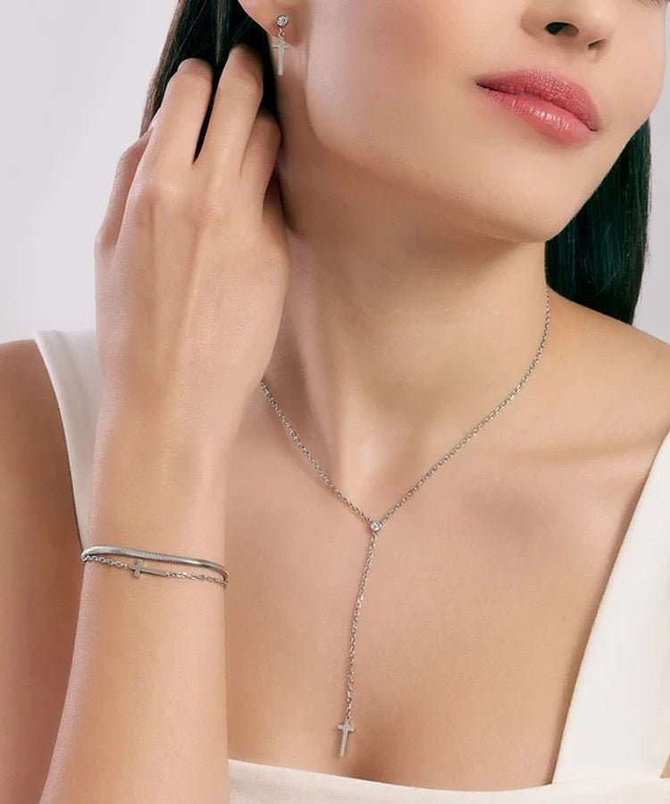 Choker com pingente de cruz Kidult