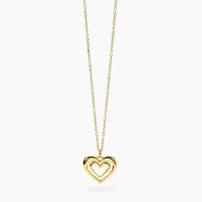 Choker dourado com coração
