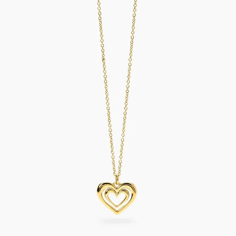 Choker dourado com coração