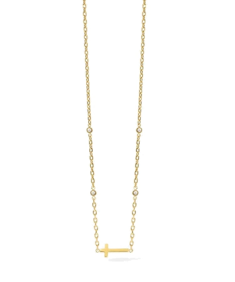 Choker dourado com cruz Kidult
