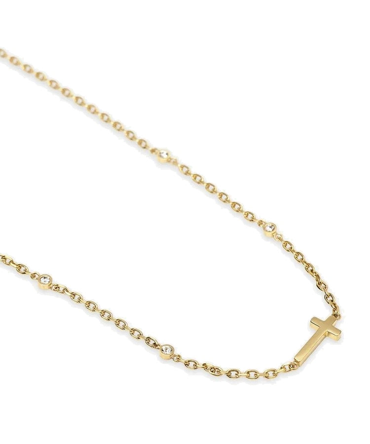 Choker dourado com cruz Kidult