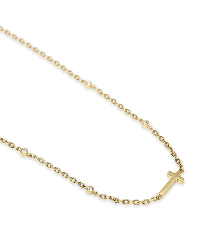 Choker dourado com cruz Kidult