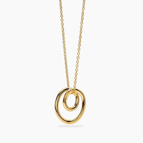 Choker feminino com espiral em aço dourado