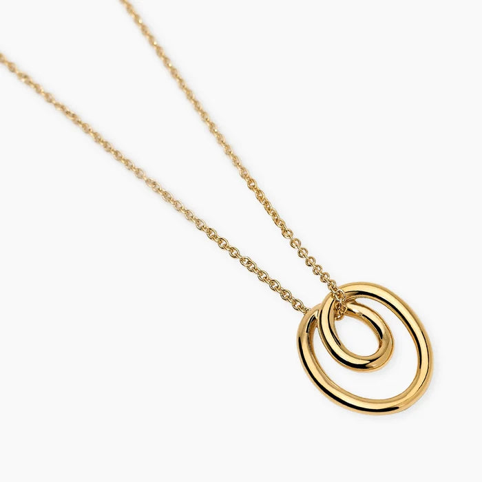 Choker feminino com espiral em aço dourado