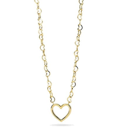 Colar choker de coração em aço dourado Kidult