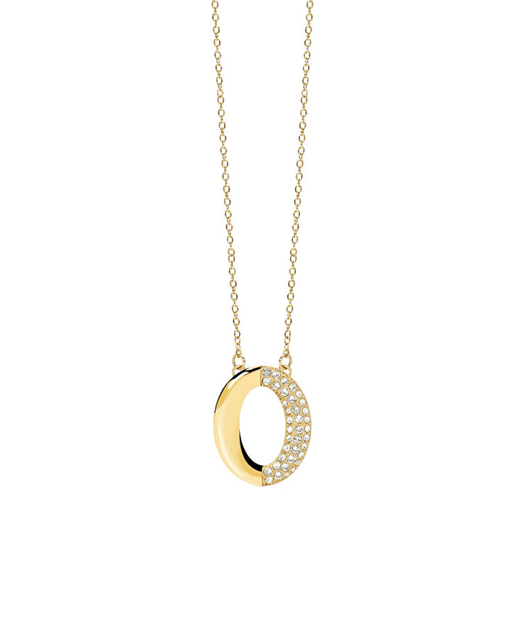 Colar Kidult Pendente Oval com Cristais