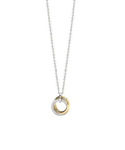 Colar Kidult Style 88 Bicolor com Pendentes e Cristais