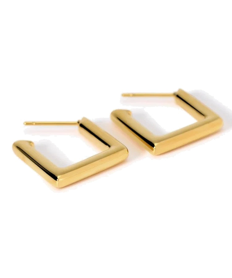 Brincos losango em aço dourado Kidult