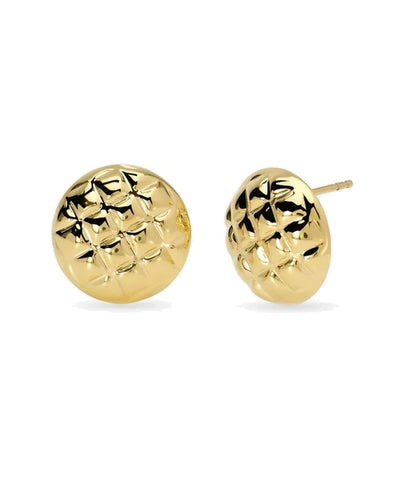 Brincos em aço dourado matelassé Kidult