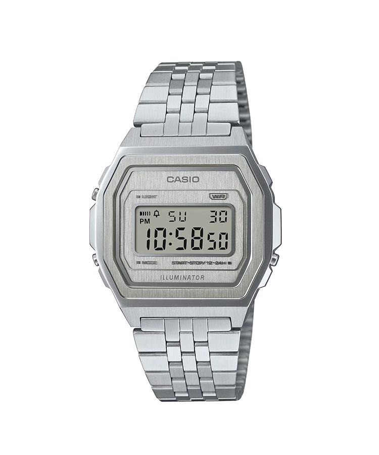 Relógio Casio Vintage Premium A1000A Prateado
