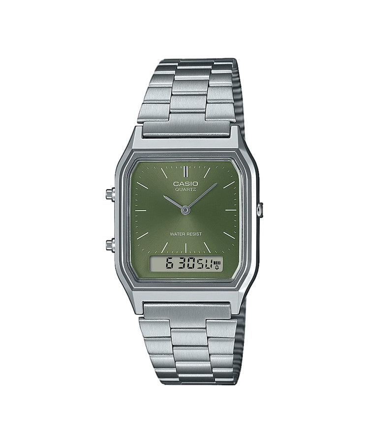 Relógio Casio Vintage Verde Analógico-Digital