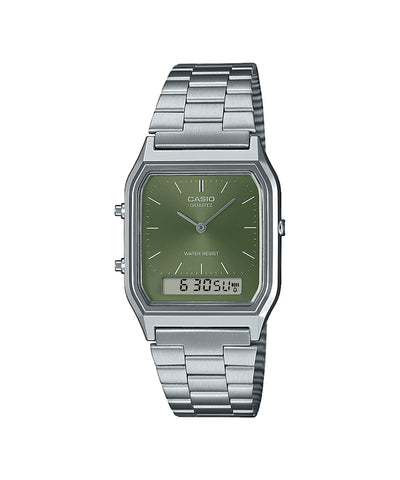 Relógio Casio Vintage Verde Analógico-Digital