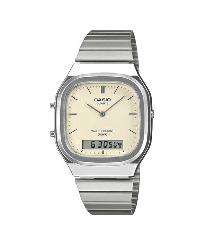 Relógio Casio Vintage Branco Retro-Moderno