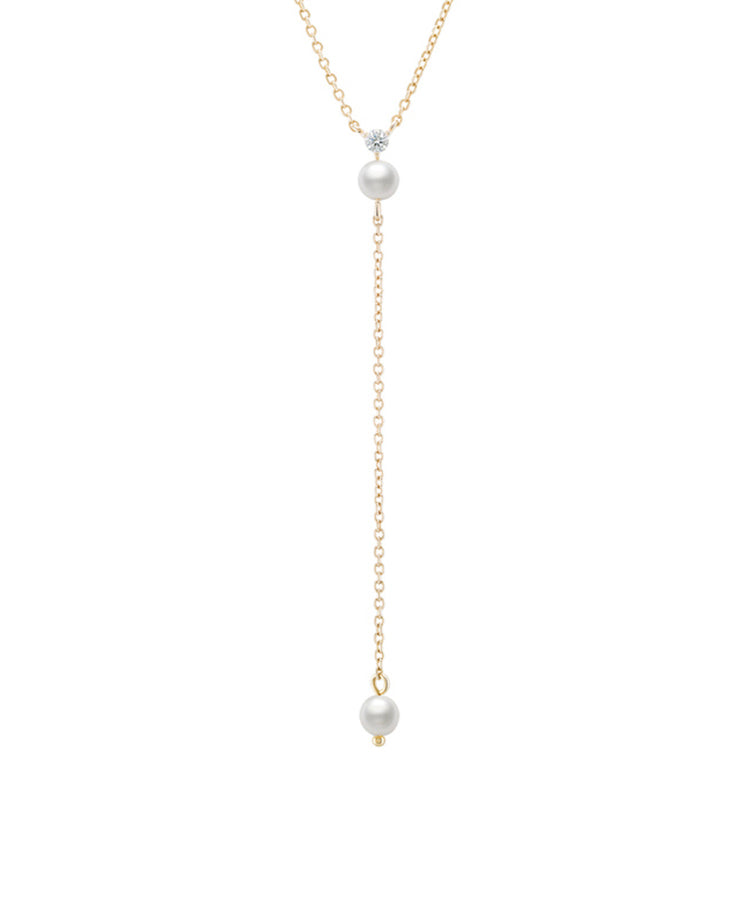 Colar Pearls Y Golden Unike