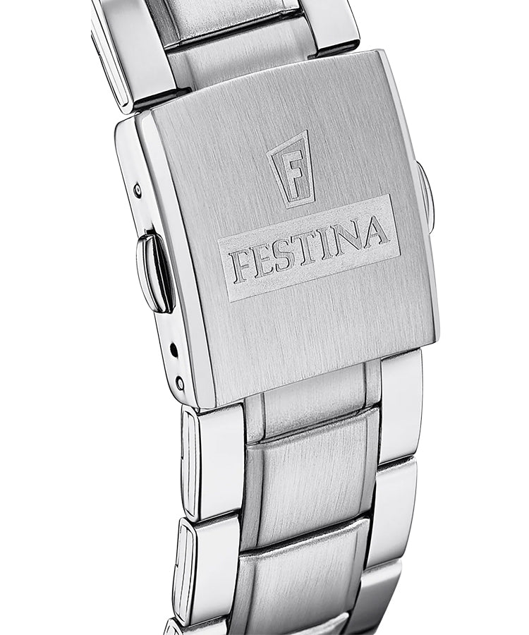 Relógio Festina azul com correia de aço