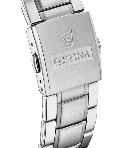 Relógio Festina azul com correia de aço