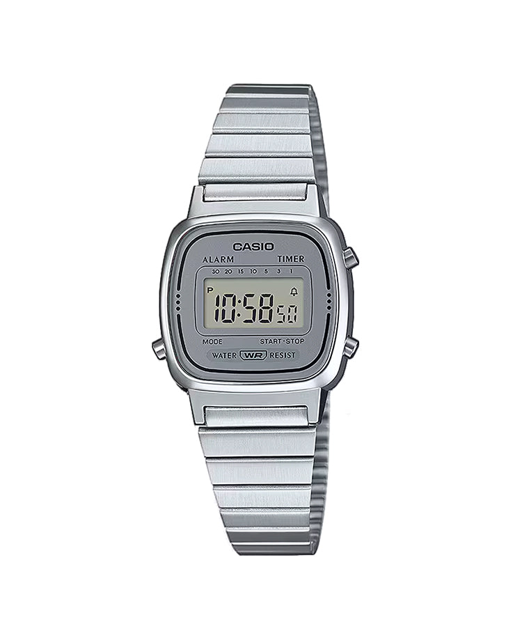 Relógio Casio Vintage Mini LA670 Prateado