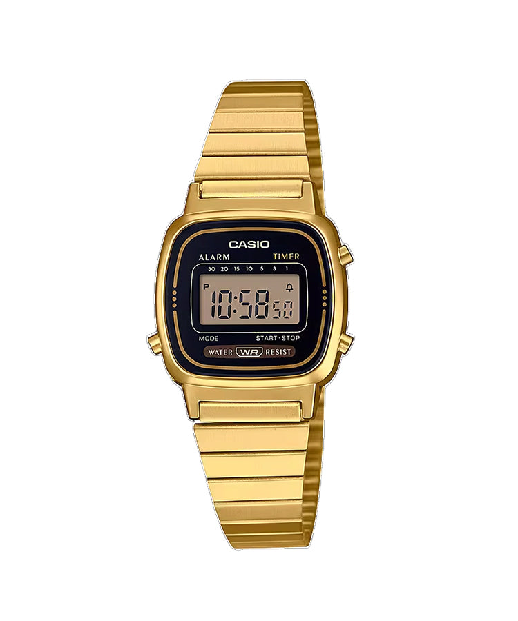 Relógio Casio Vintage Mini Dourado LA670