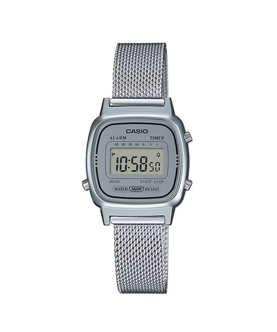 Relógio Casio Vintage Mini LA670 Malha Milão