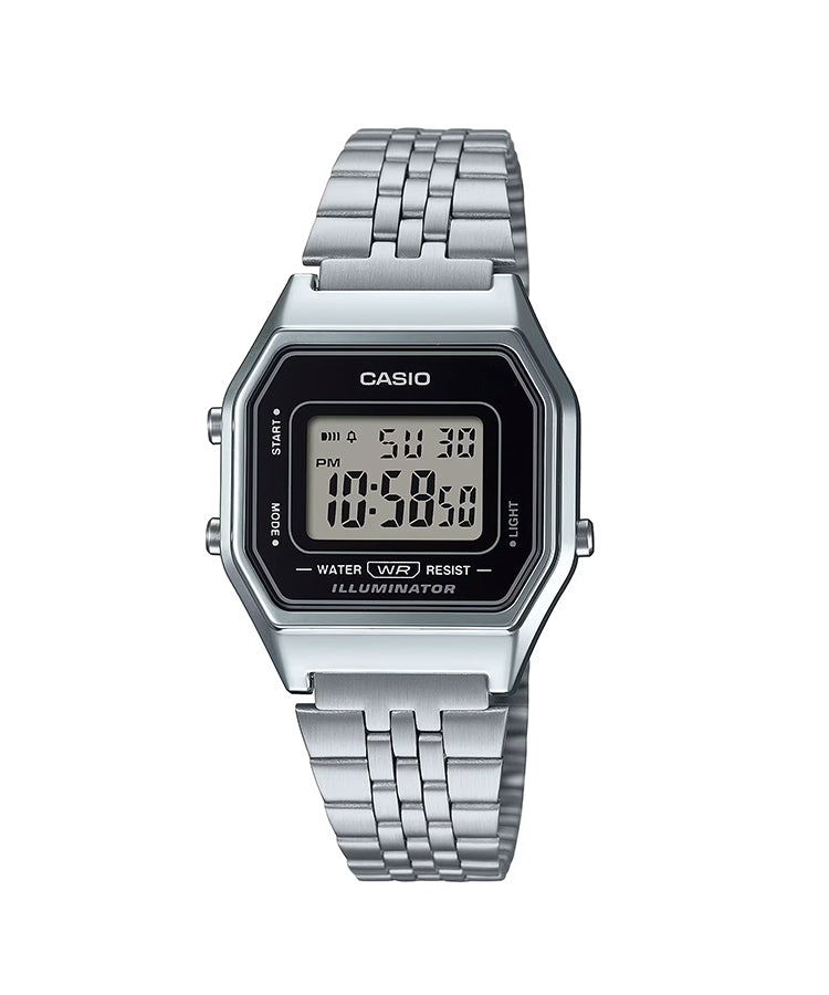 Relógio Casio Vintage LA680 Preto e Prateado