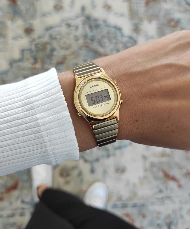 Relógio Casio Vintage Dourado Mini Digital